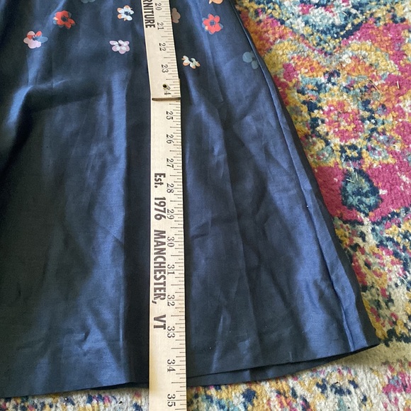 LOFT Floral Print Dress, Cobalt Blue w/ Flowers, Size 6P - Picture 14 of 15